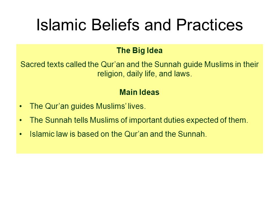 Muslim rituals and practices